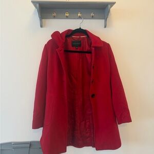 Banana Republic Women's Bright Red Pea Coat
